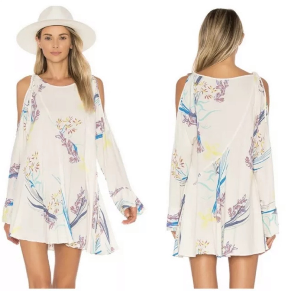 FREE PEOPLE clear skies tunic dress mini floral